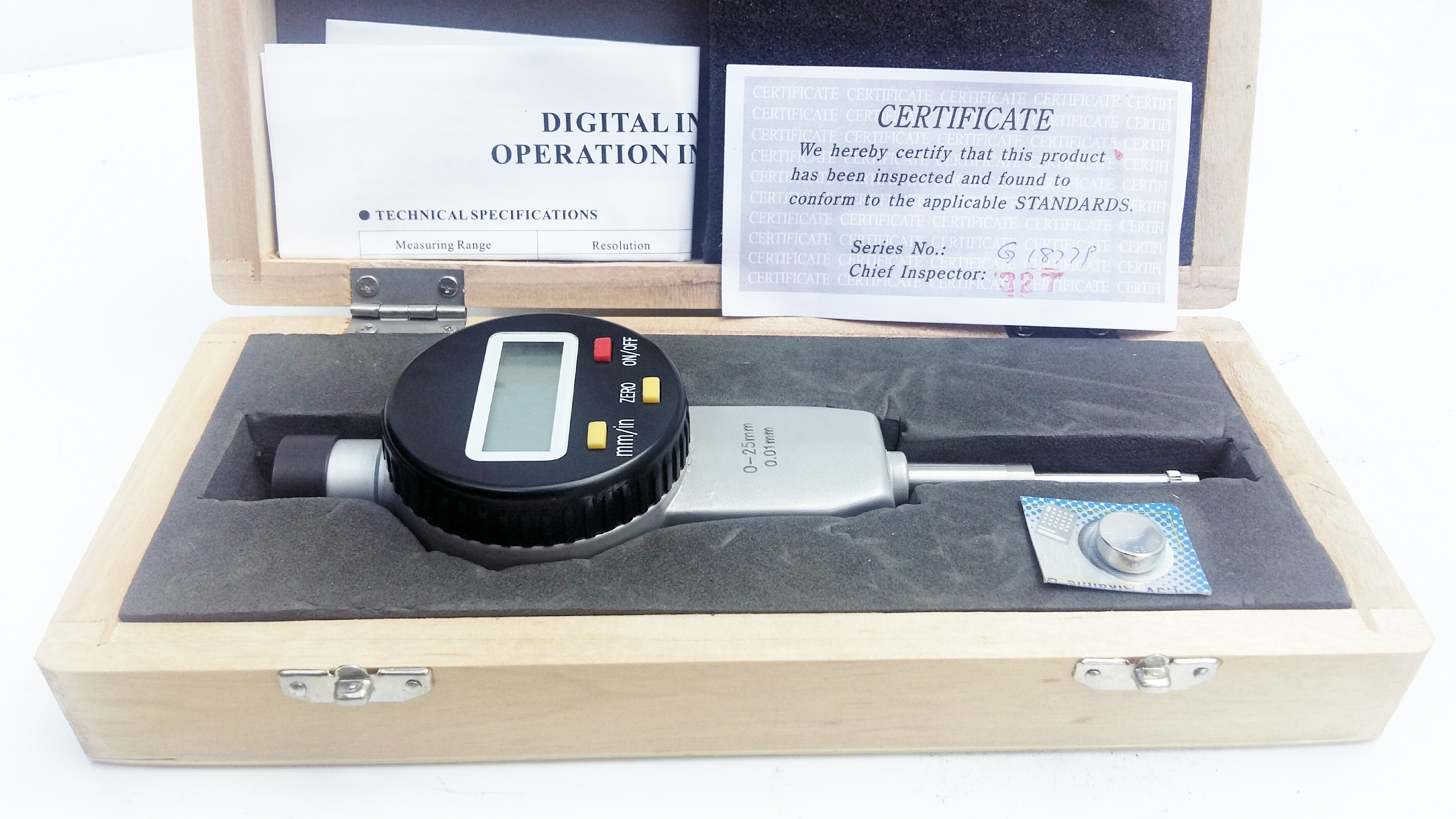 Electronic Digital Dial Indicator 0-25mm/1
