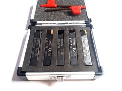 7pcs Indexable Carbide TiN Coated Manual 10mm Tip Height Lathe Tools 