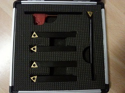 5pc Indexable Carbide Lathe Tools 8mm set (with Boring Bar) TiN coated