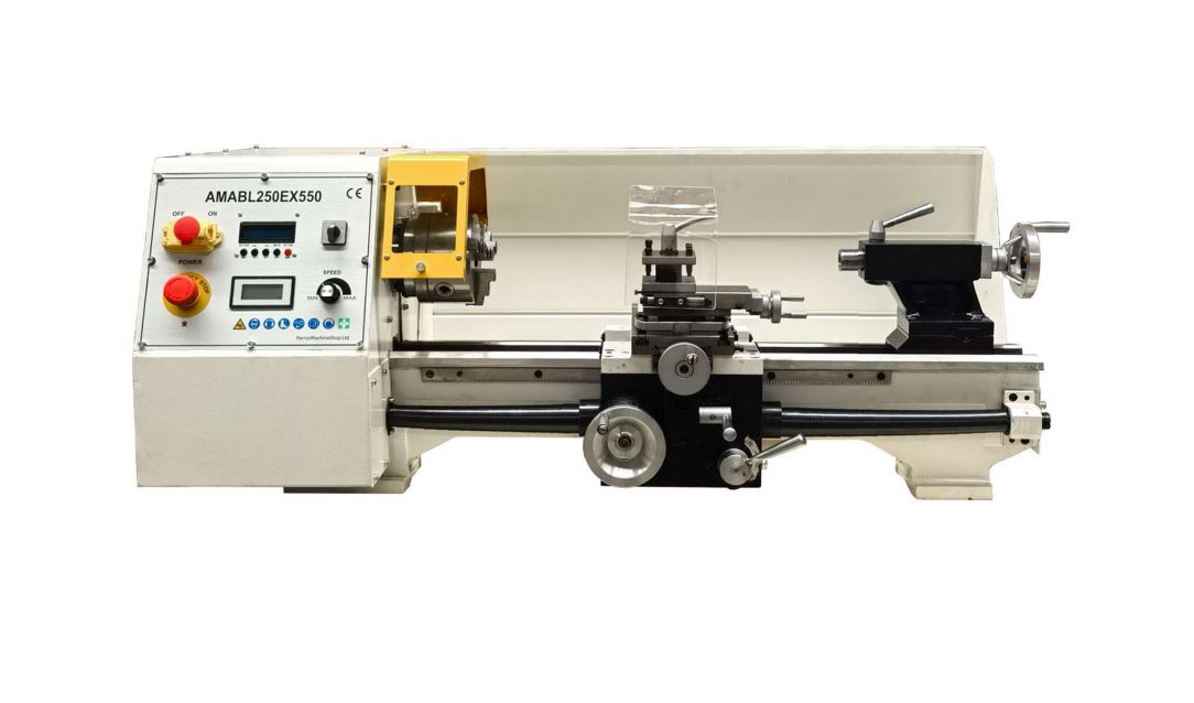 AMABL250E-550 - VARIABLE SPEED LATHE - 38mm SPINDLE BORE & ELECTRONIC CHANGE GEAR SYSTEM