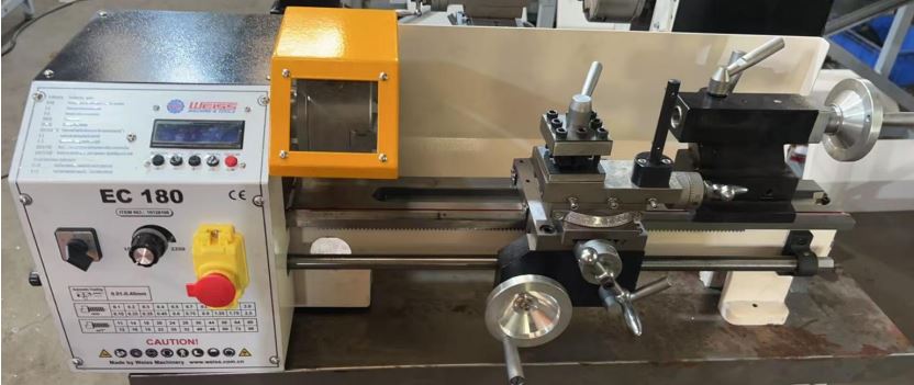 EC180 ELS Type Mini lathe- 32mm Spindle Bore - 350mm between centres